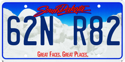 SD license plate 62NR82
