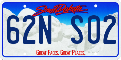 SD license plate 62NS02