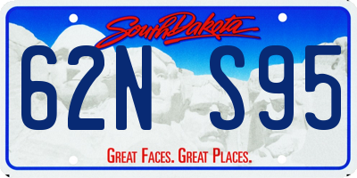 SD license plate 62NS95