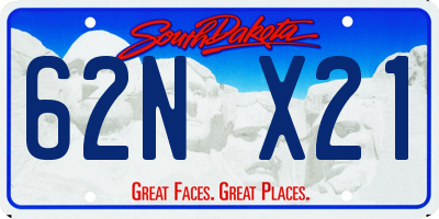 SD license plate 62NX21