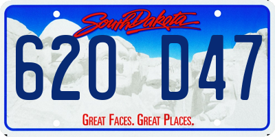 SD license plate 62OD47
