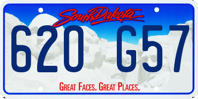 SD license plate 62OG57