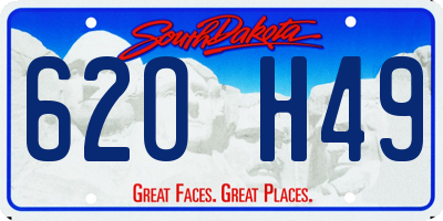 SD license plate 62OH49