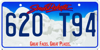 SD license plate 62OT94