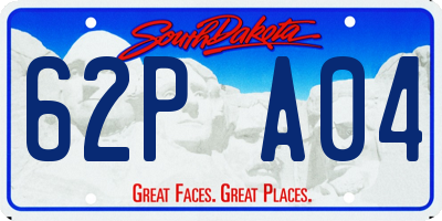 SD license plate 62PA04