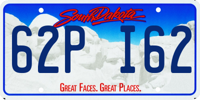 SD license plate 62PI62