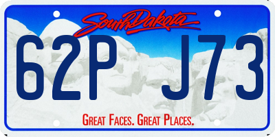 SD license plate 62PJ73