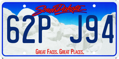 SD license plate 62PJ94