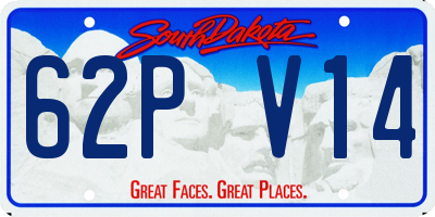 SD license plate 62PV14