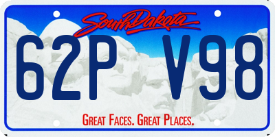 SD license plate 62PV98