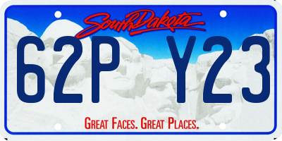 SD license plate 62PY23