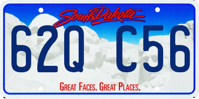 SD license plate 62QC56