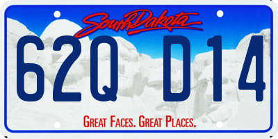 SD license plate 62QD14