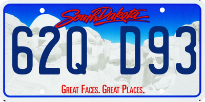SD license plate 62QD93