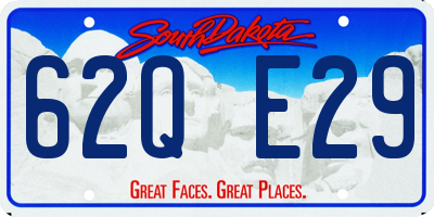 SD license plate 62QE29