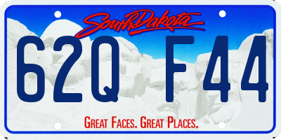 SD license plate 62QF44