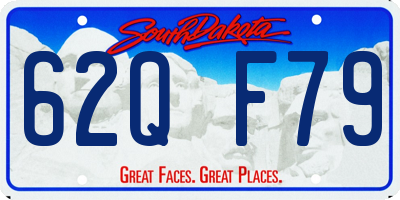 SD license plate 62QF79