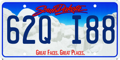 SD license plate 62QI88