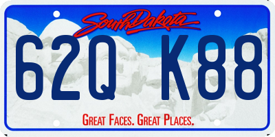 SD license plate 62QK88