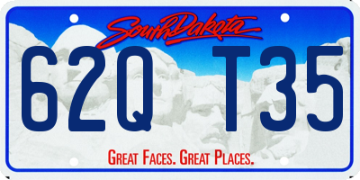 SD license plate 62QT35
