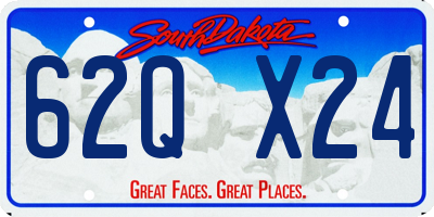 SD license plate 62QX24