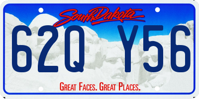 SD license plate 62QY56