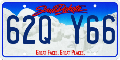 SD license plate 62QY66