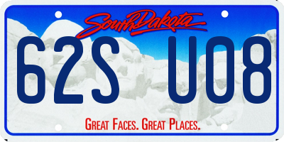 SD license plate 62SU08