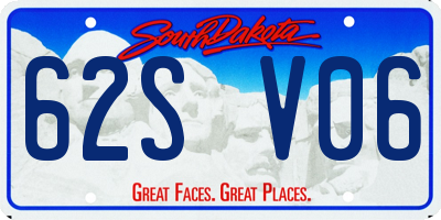 SD license plate 62SV06