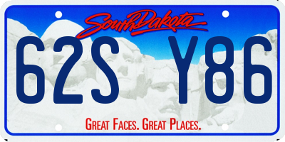 SD license plate 62SY86