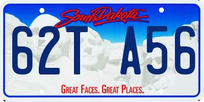 SD license plate 62TA56