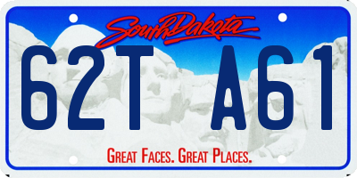 SD license plate 62TA61