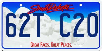 SD license plate 62TC20