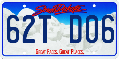 SD license plate 62TD06