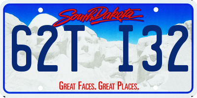 SD license plate 62TI32