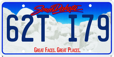 SD license plate 62TI79