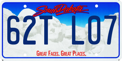 SD license plate 62TL07