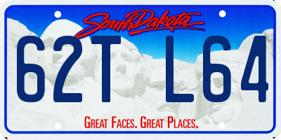 SD license plate 62TL64