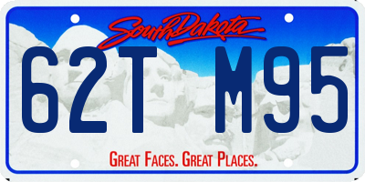 SD license plate 62TM95