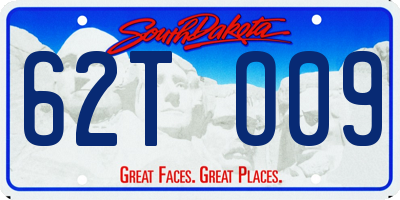 SD license plate 62TO09
