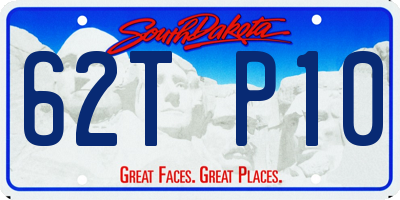 SD license plate 62TP10