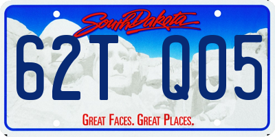 SD license plate 62TQ05