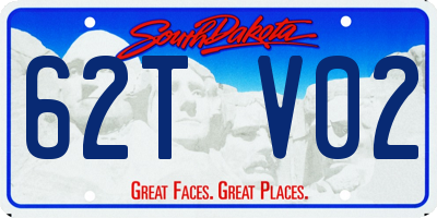 SD license plate 62TV02