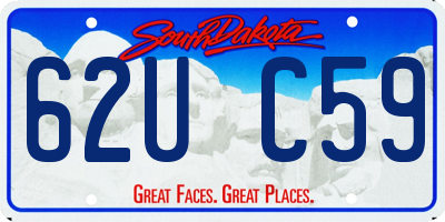 SD license plate 62UC59