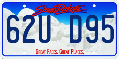 SD license plate 62UD95