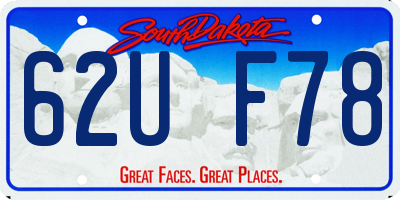 SD license plate 62UF78