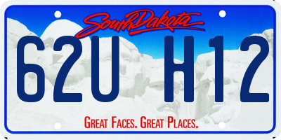 SD license plate 62UH12