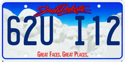 SD license plate 62UI12