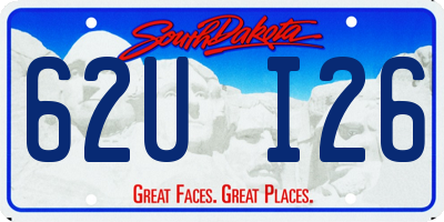 SD license plate 62UI26