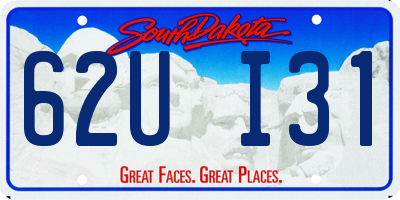 SD license plate 62UI31